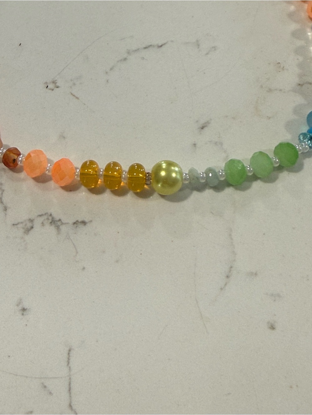 Anthropologie Multicolor Rainbow Beaded Necklace - Picture 4 of 4